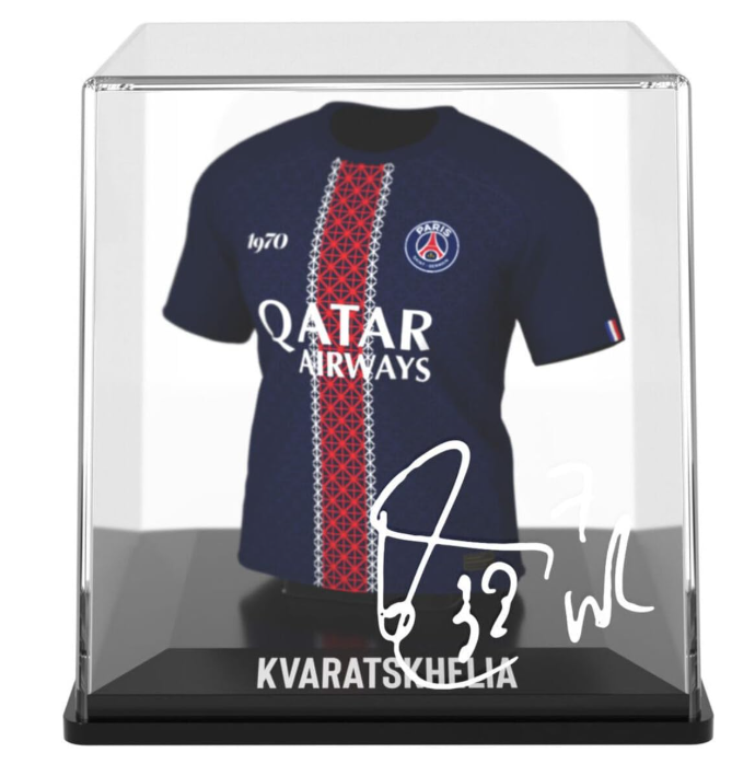 Kvaratskhelia (PSG) - Home Jersey Display Case, Official Licensed Collectible 2025/26